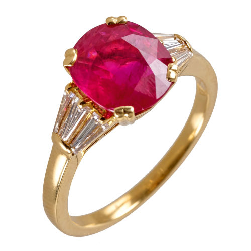 RUBIN-DIAMANT-RING : T�nnler, Z�rich (DOBIASCHOFSKY AUKTIONEN AG)
