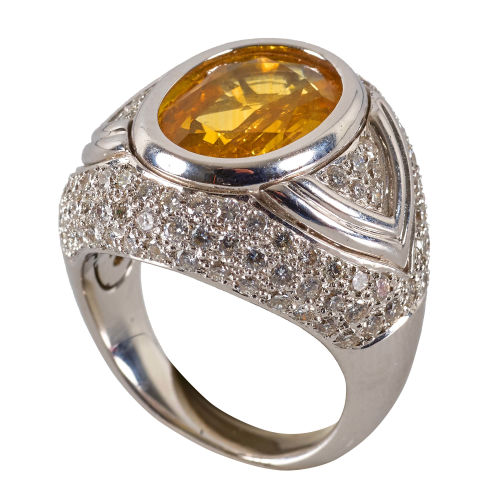 SAPHIR-BRILLANT-RING : T�nnler, Z�rich (DOBIASCHOFSKY AUKTIONEN AG)
