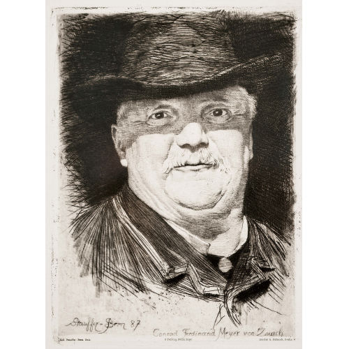 KARL STAUFFER-BERN : 'Conrad Ferdinand Meyer von Z�rich' (DOBIASCHOFSKY AUKTIONEN AG)
