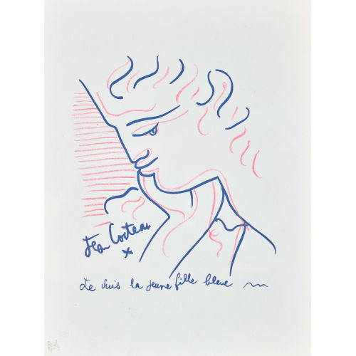 JEAN COCTEAU : 'Je suis la jeune fille bleue' (DOBIASCHOFSKY AUKTIONEN AG)