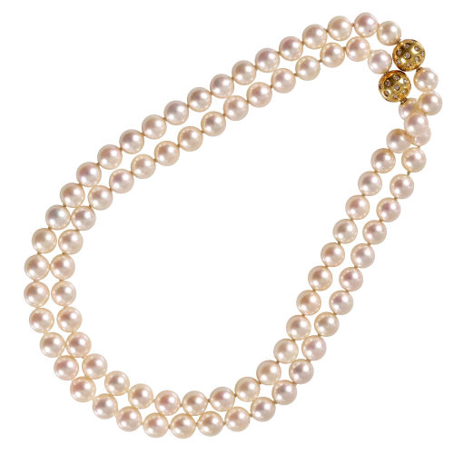 PERLEN-BRILLANT-COLLIER : (DOBIASCHOFSKY AUKTIONEN AG)