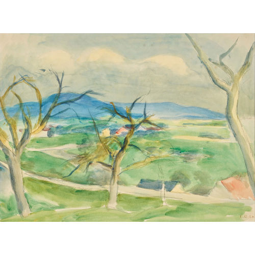 CARL ROESCH : Landschaft mit B�umen (DOBIASCHOFSKY AUKTIONEN AG)