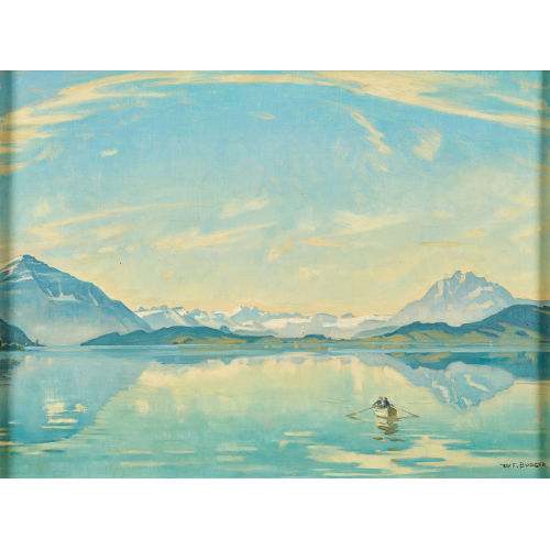 WILLY (EIGTL. WILHELM FRIEDRICH) BURGER : 'Zugersee mit Rigi und Pilatus' (DOBIASCHOFSKY AUKTIONEN AG)