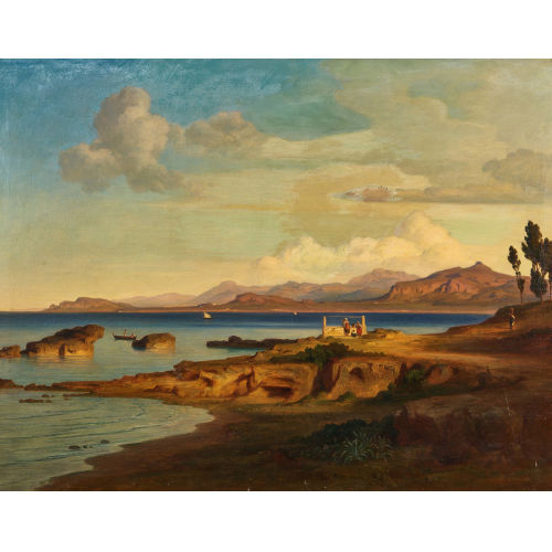 BERNHARD FRIES : K�stenlandschaft bei Palermo (DOBIASCHOFSKY AUKTIONEN AG)