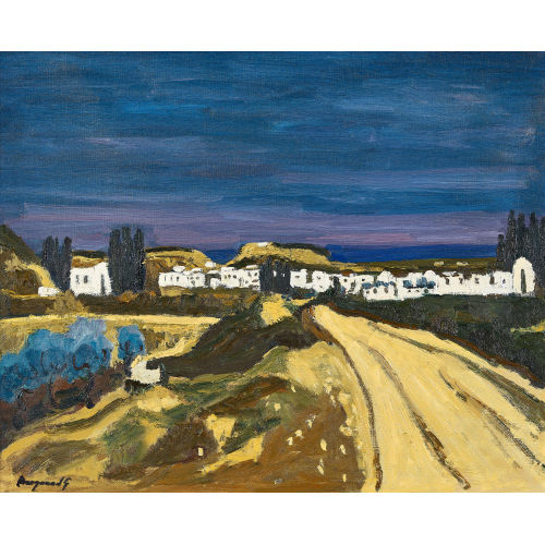 GEORGES BORGEAUD : 'Village grecque, Rhodos' (DOBIASCHOFSKY AUKTIONEN AG)