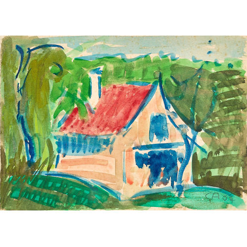 CUNO AMIET : 'Maison rouge' (DOBIASCHOFSKY AUKTIONEN AG)