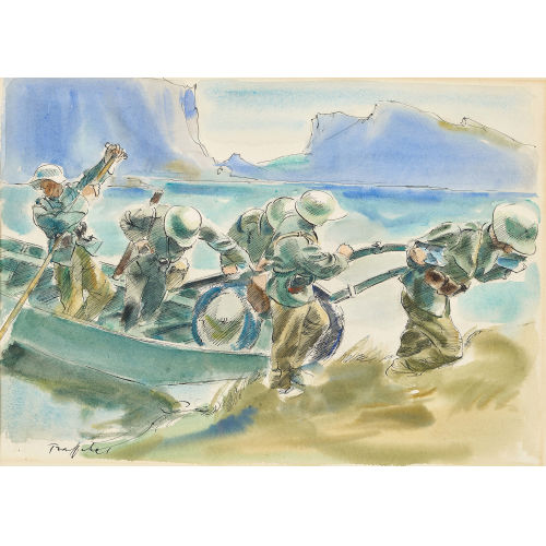FRIEDRICH TRAFFELET : Soldaten am Seeufer (DOBIASCHOFSKY AUKTIONEN AG)