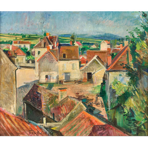 FRIEDRICH TRAFFELET : Blick �ber D�cher (DOBIASCHOFSKY AUKTIONEN AG)