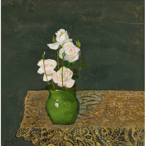 REN� GENIS : 'Roses blanches' (DOBIASCHOFSKY AUKTIONEN AG)