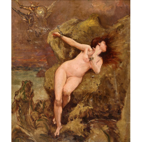 CHARLES-ALEXANDRE CO�SSIN DE LA FOSSE : 'Androm�de, Pers�e et le monstre Cetus' (DOBIASCHOFSKY AUKTIONEN AG)