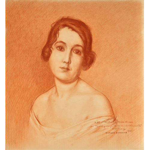 CARLOS (EIGTL. SCHWABE SCHWABE : 'Portrait de Madame Moos' (DOBIASCHOFSKY AUKTIONEN AG)