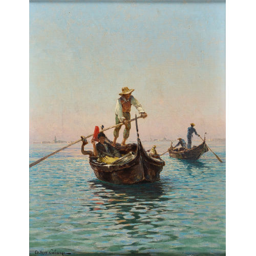 ARTHUR (EIGTL. JEAN BAPTISTE ARTHUR) CALAME : 'En pleine lagune - Venice' (DOBIASCHOFSKY AUKTIONEN AG)