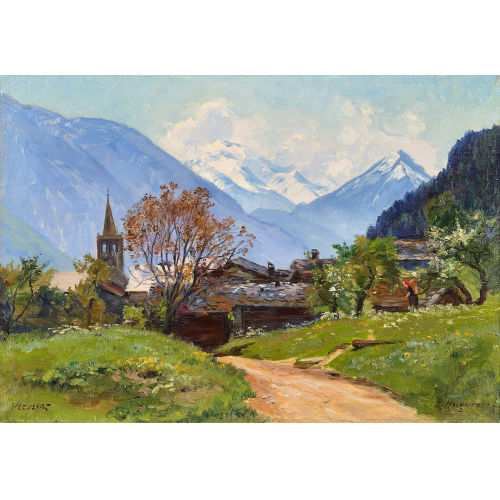 FRITZ-�DOUARD HUGUENIN-LASSAUGUETTE : 'V�rossaz' (DOBIASCHOFSKY AUKTIONEN AG)