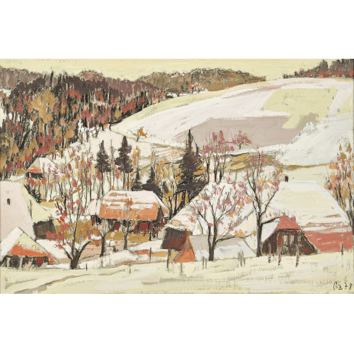 ERNST BAUMANN : Winterlandschaft (DOBIASCHOFSKY AUKTIONEN AG)
