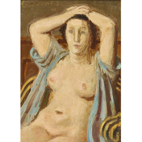 WILHELM GIMMI : 'Nu assis au peignoir' (DOBIASCHOFSKY AUKTIONEN AG)