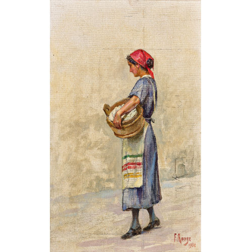 LOUIS FR�D�RIC ROUGE : �tude pour 'Le Ch�teau de Monthey' (DOBIASCHOFSKY AUKTIONEN AG)