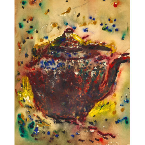 ANATOLY TIMOFEEVIC ZVEREV : Stillleben mit Teekanne (DOBIASCHOFSKY AUKTIONEN AG)