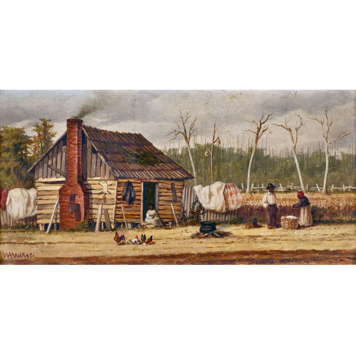 WILLIAM AIKEN WALKER : Cabin scene (DOBIASCHOFSKY AUKTIONEN AG)