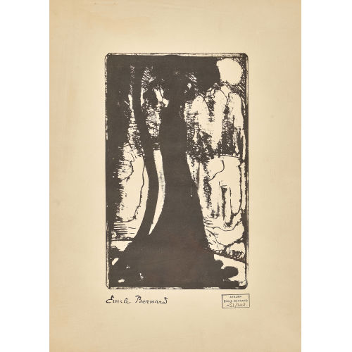 �MILE BERNARD : Jeune femme sous l'arbre (DOBIASCHOFSKY AUKTIONEN AG)
