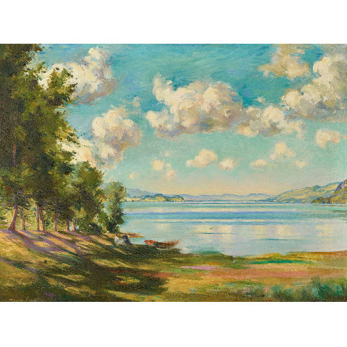 MARCUS JACOBI : Sommerliche Seeuferpartie (DOBIASCHOFSKY AUKTIONEN AG)