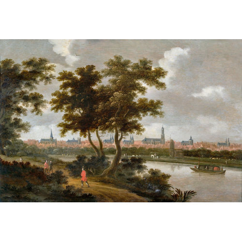 WILLEM) MONOGRAMMIST WD (WOHL DALENS : Flusslandschaft mit Fantasiestadt (DOBIASCHOFSKY AUKTIONEN AG)
