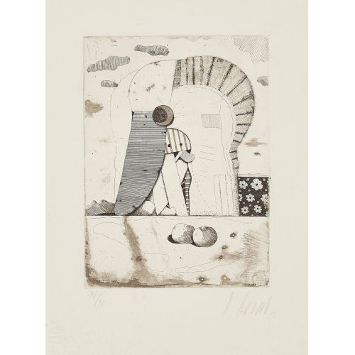 KARL KORAB : Figur in der Landschaft (DOBIASCHOFSKY AUKTIONEN AG)