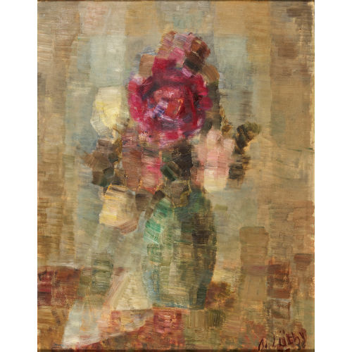 OSCAR WILHELM L�THY : Blumenstrauss in Vase (DOBIASCHOFSKY AUKTIONEN AG)