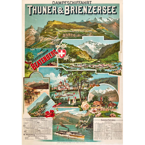 ANTON RECKZIEGEL : 'Dampfschiffahrt Thuner & Brienzersee' (DOBIASCHOFSKY AUKTIONEN AG)