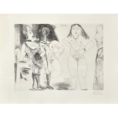 PABLO PICASSO : 'Degas chez les filles. La note' (DOBIASCHOFSKY AUKTIONEN AG)