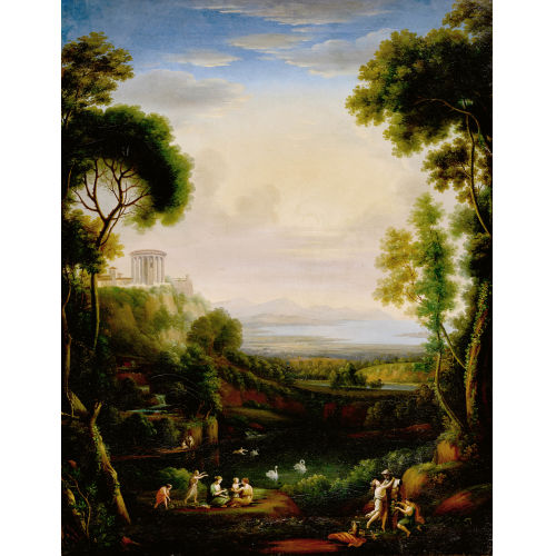 FRIEDRICH REHBERG : Arkadische Landschaft mit Nymphen beim Schm�cken einer Satyrherme (DOBIASCHOFSKY AUKTIONEN AG)