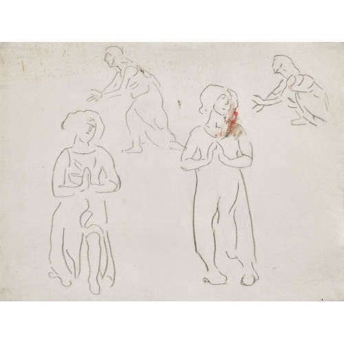 FERDINAND HODLER : Weibliche Figurenstudie (DOBIASCHOFSKY AUKTIONEN AG)