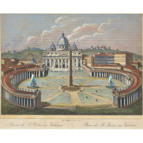 GAETANO COTTAFAVI : 'Piazza di S. Pietro in Vaticano' (DOBIASCHOFSKY AUKTIONEN AG)