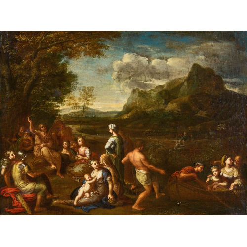 GIOVANNI BATTISTA MOLA : Die Predigt Johannes des T�ufers (DOBIASCHOFSKY AUKTIONEN AG)