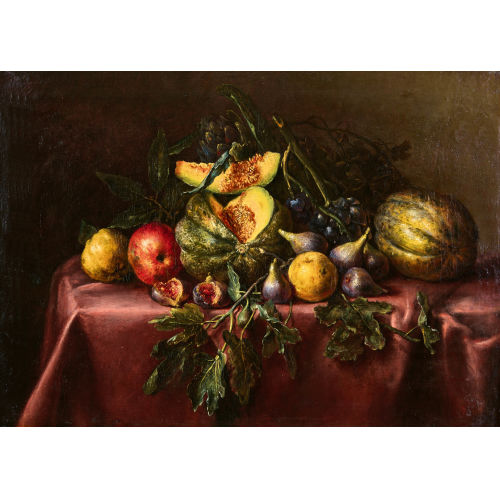 17. JH. ITALIEN : Stillleben mit Melonen und Feigen (DOBIASCHOFSKY AUKTIONEN AG)