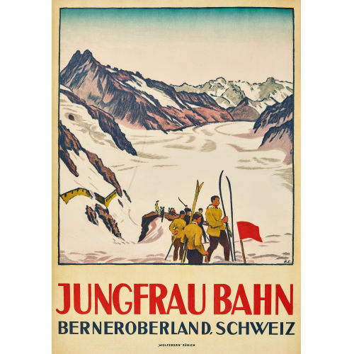 EMIL CARDINAUX : 'Jungfraubahn - Berner Oberland, Schweiz' (DOBIASCHOFSKY AUKTIONEN AG)