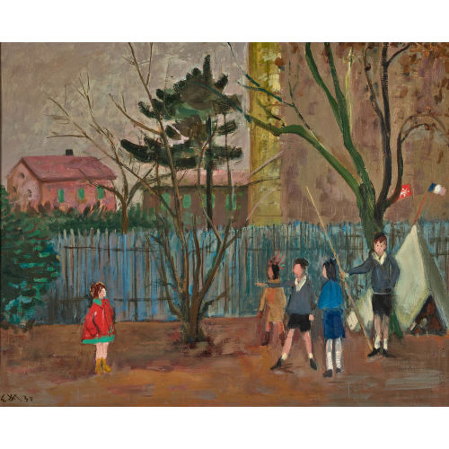 ERNST MORGENTHALER : Spielende Kinder im Freien (DOBIASCHOFSKY AUKTIONEN AG)
