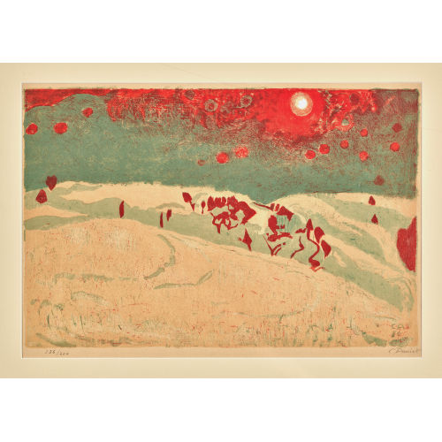 CUNO AMIET : 'Sonnenuntergang in Schneelandschaft' (DOBIASCHOFSKY AUKTIONEN AG)
