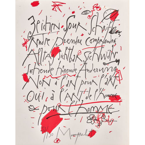 RUDOLF MUMPRECHT : 'Zeichnen, Spur, Schrift' (DOBIASCHOFSKY AUKTIONEN AG)