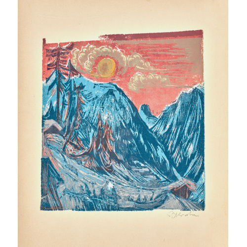 ERNST LUDWIG KIRCHNER : 'Wintermondnacht' (DOBIASCHOFSKY AUKTIONEN AG)