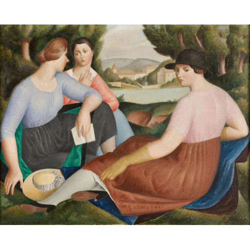 PAUL TH�OPHILE ROBERT : 'Les amies' (DOBIASCHOFSKY AUKTIONEN AG)