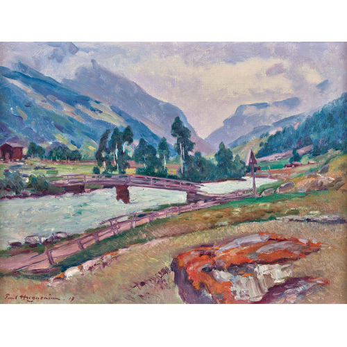PAUL HUGUENIN-VIRCHAUX : Br�cke �ber einen Fluss (DOBIASCHOFSKY AUKTIONEN AG)