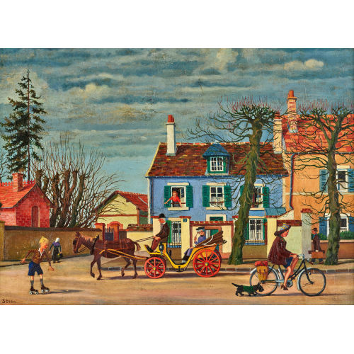 20. JH. FRANKREICH : 'Rue de Moret � la Cycliste' (DOBIASCHOFSKY AUKTIONEN AG)