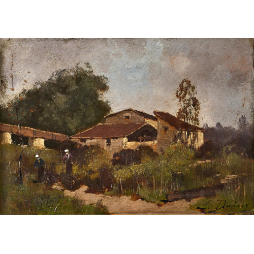 EUG�NE (GEN. DUPUY GALIEN-LALOUE : Landgut mit B�uerinnen (DOBIASCHOFSKY AUKTIONEN AG)
