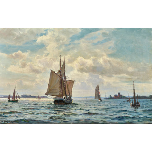 CHRISTIAN BENJAMIN OLSEN : 'A Light Breeze' (DOBIASCHOFSKY AUKTIONEN AG)