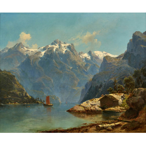 JOHANNES BARTHOLOM�US DUNTZE : Landschaft am Vierwaldst�ttersee (DOBIASCHOFSKY AUKTIONEN AG)