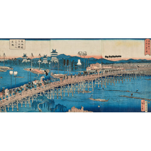HIROSHIGE II UTAGAWA : Triptychon (DOBIASCHOFSKY AUKTIONEN AG)