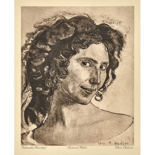 FERDINAND HODLER : 'Italienischer Frauenkopf' (DOBIASCHOFSKY AUKTIONEN AG)