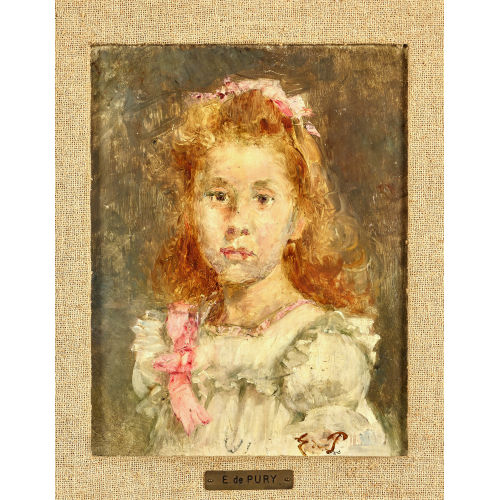 BARON EDMOND JEAN DE PURY : Jeune fille en robe blanche (DOBIASCHOFSKY AUKTIONEN AG)