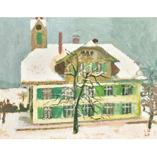 CUNO AMIET : 'Schulhaus auf der Oschwand' (DOBIASCHOFSKY AUKTIONEN AG)