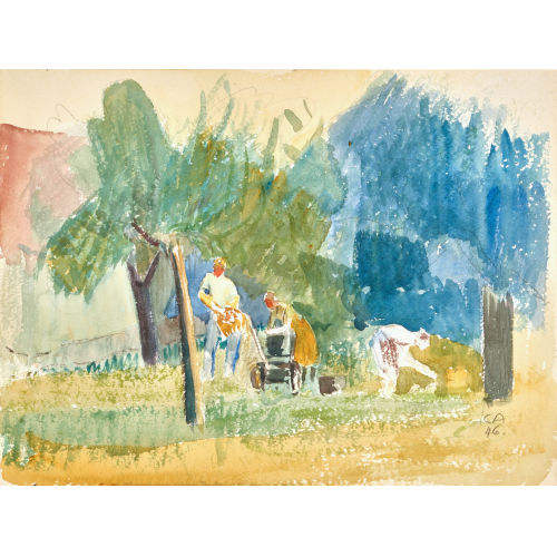 CUNO AMIET : 'Herbstarbeit in Hofstatt' (DOBIASCHOFSKY AUKTIONEN AG)
